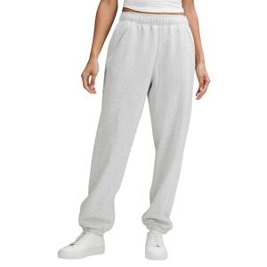 Lululemon Scuba Mid-Rise Oversized Jogger Heathered Light Grey XL